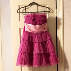 Betsy Johnson hot pink party dress